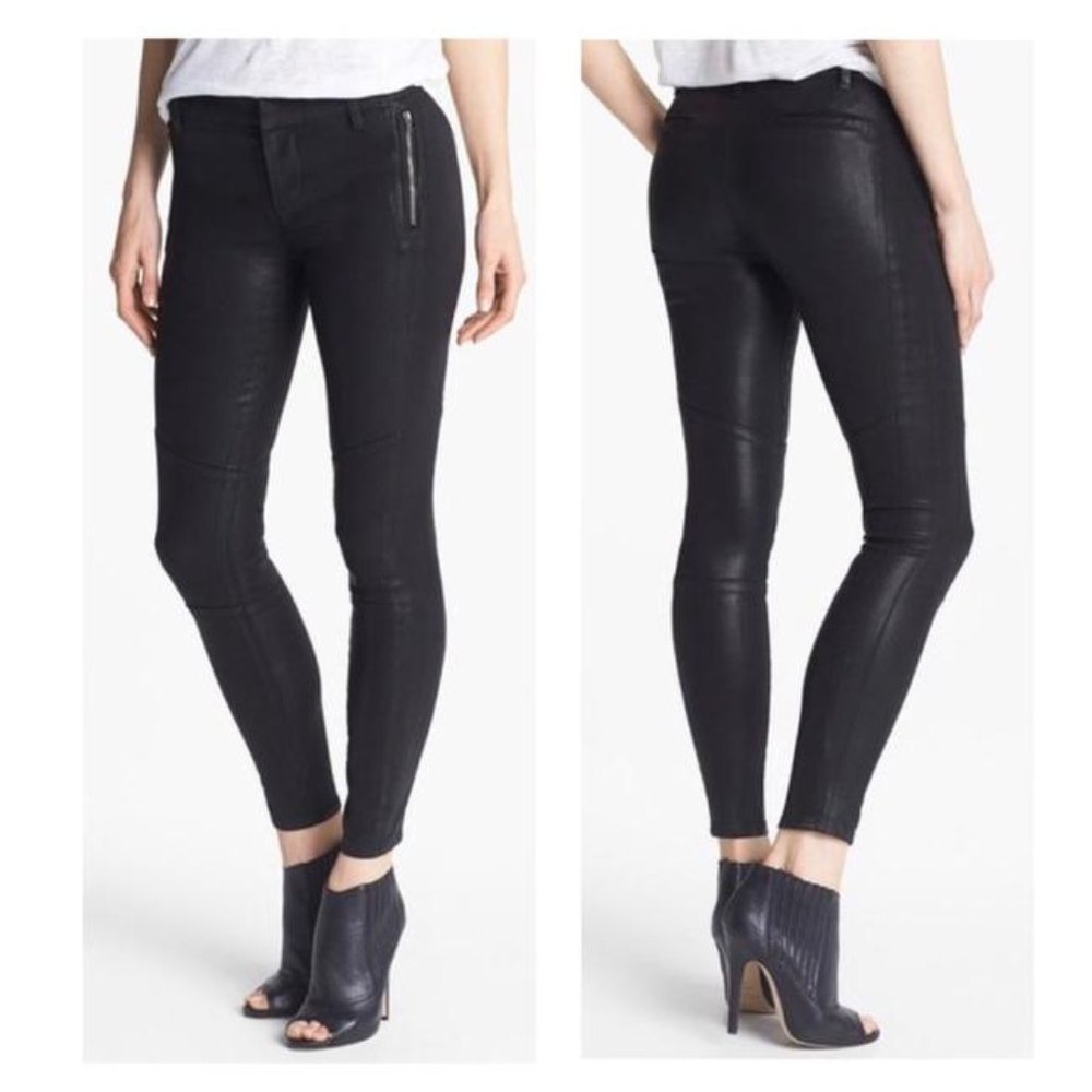 Women’s Black Coated Skinny Jeans